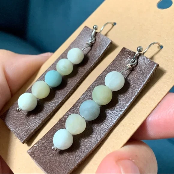 • HOST PICK! [Handmade] Amazonite Earrings • - Picture 5 of 12